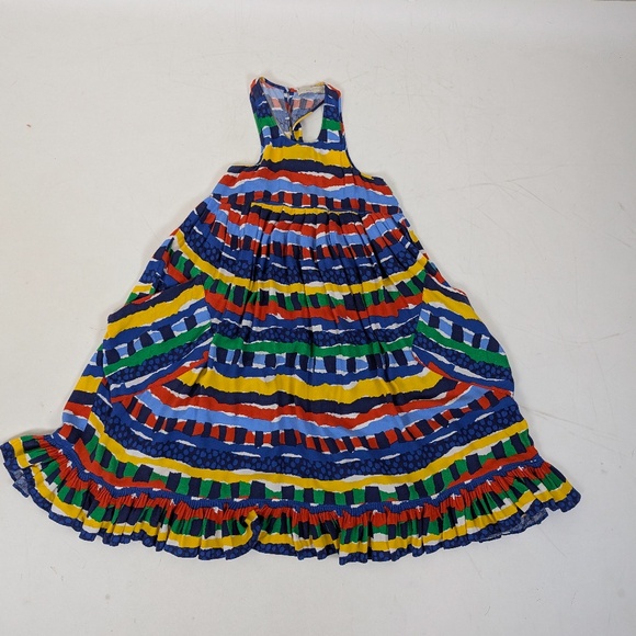 Stella McCartney Striped Dress Halter Pockets Tiered Abstract Pattern Colourful - Picture 7 of 9